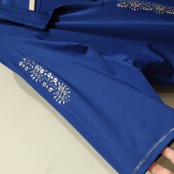 Nancy Lopez Ladies Attract Royal Blue Embellished Half Sleeve Golf Polo Sz 1X - Picture 3 of 6